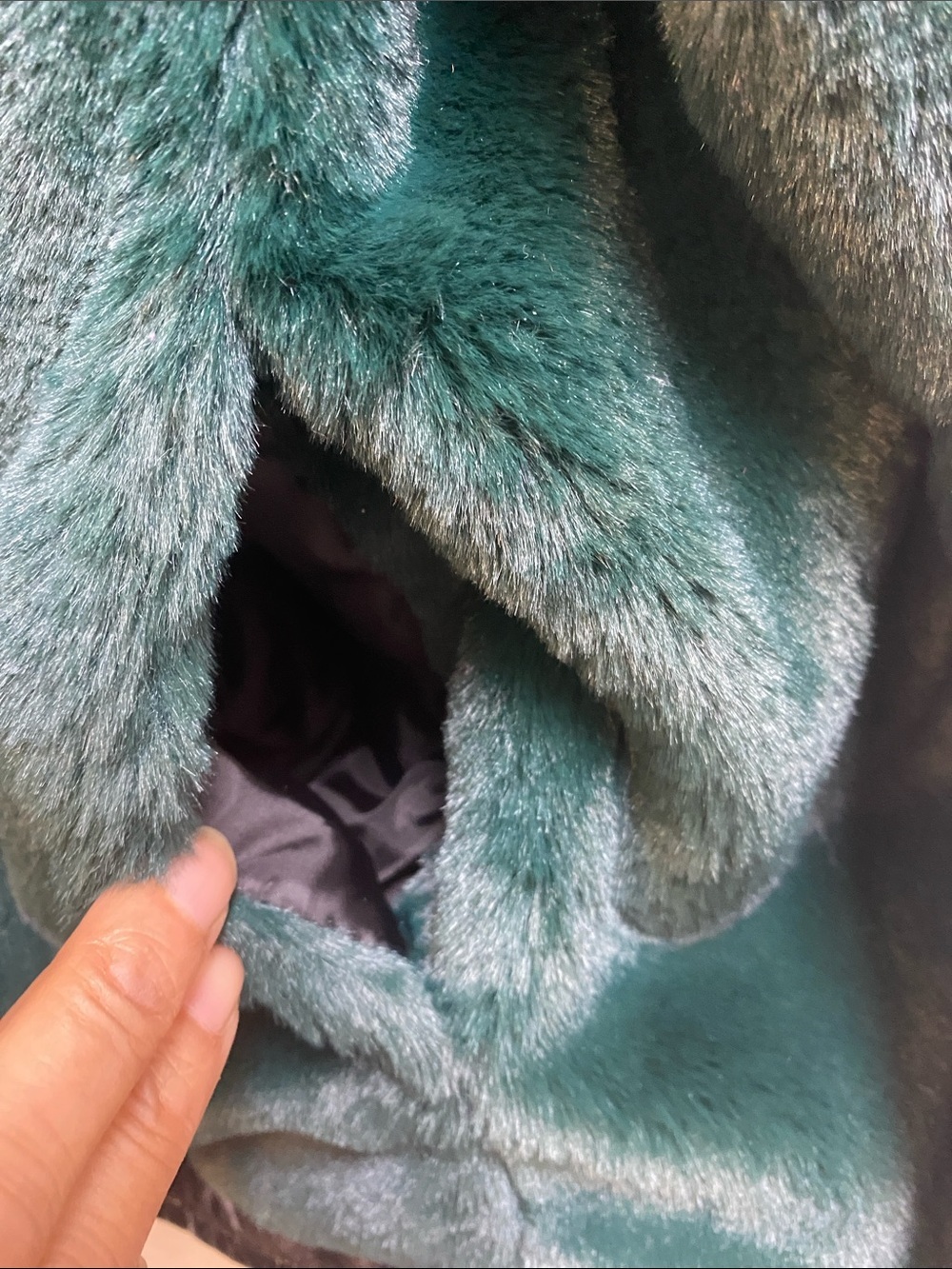 Maeve Emerald Green Faux Fur Zip-Up Jacket - Picture 4 of 7
